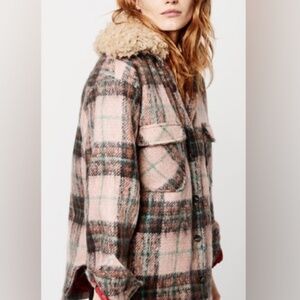 Smythe Mohair Workwear Jacket in Buff Plaid - X Small